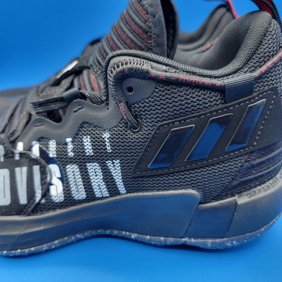 Adidas Dame 7 Extply GCA Core Black White-Vivid Red Mens Shoes Size 8 GV9872 New - Picture 3 of 12